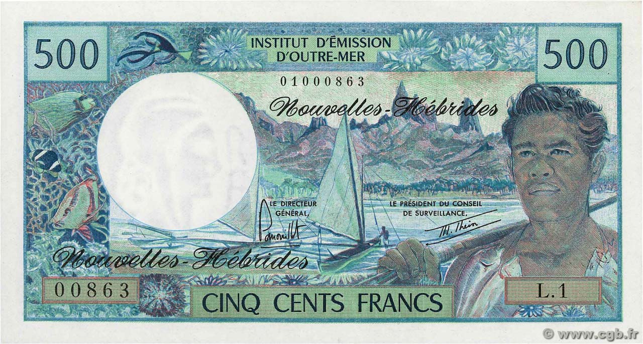 500 Francs NOUVELLES HÉBRIDES  1979 P.19b NEUF