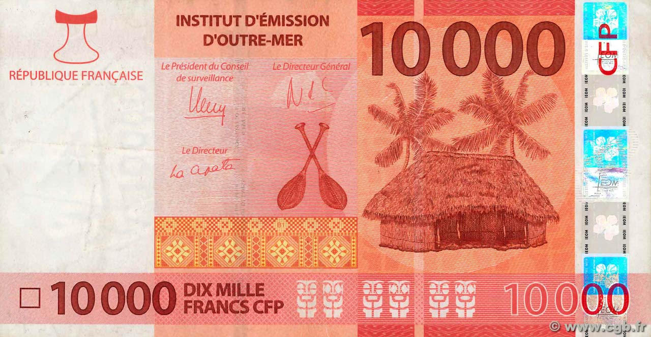 10000 Francs POLYNÉSIE, TERRITOIRES D OUTRE MER  2014 P.08 TTB