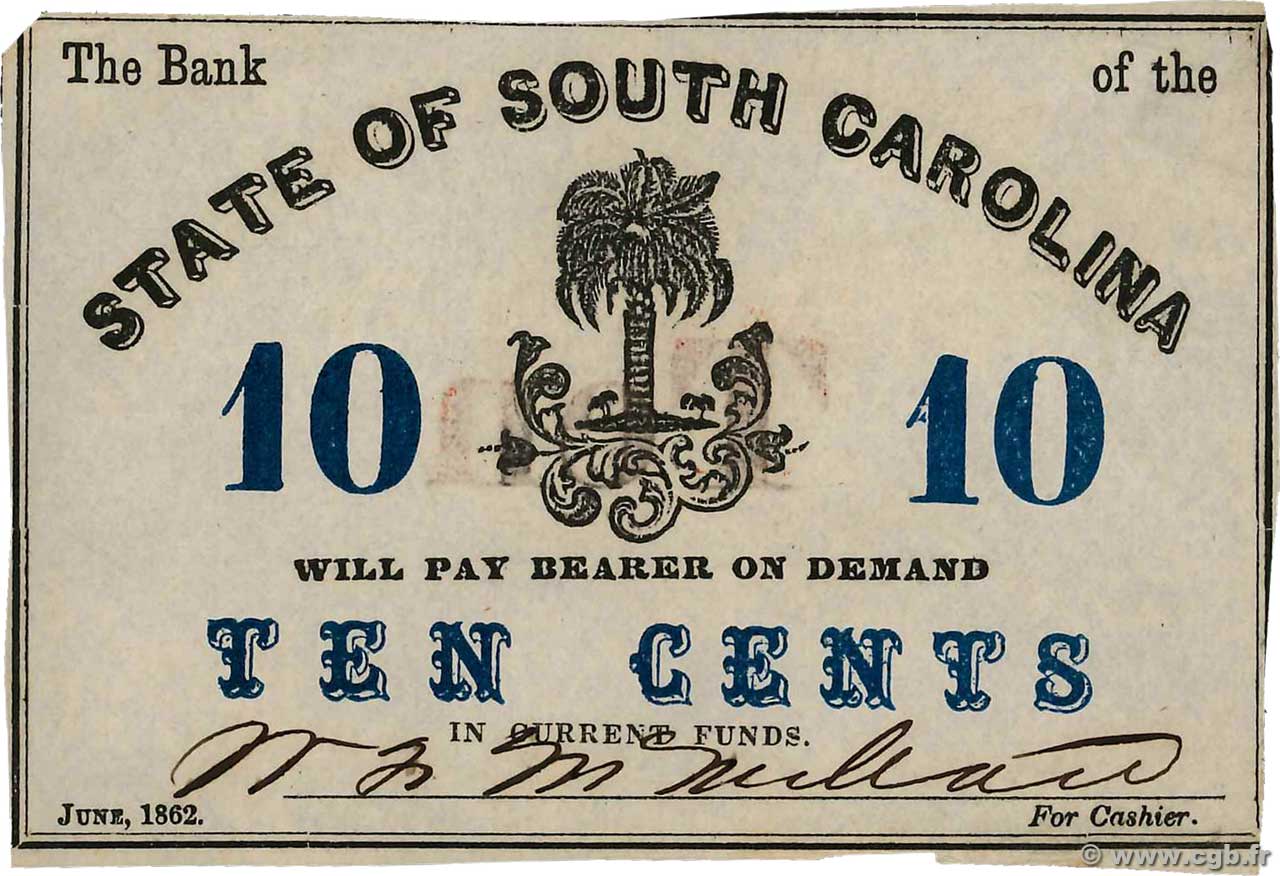 10 Cents ÉTATS-UNIS D AMÉRIQUE  1862  SUP