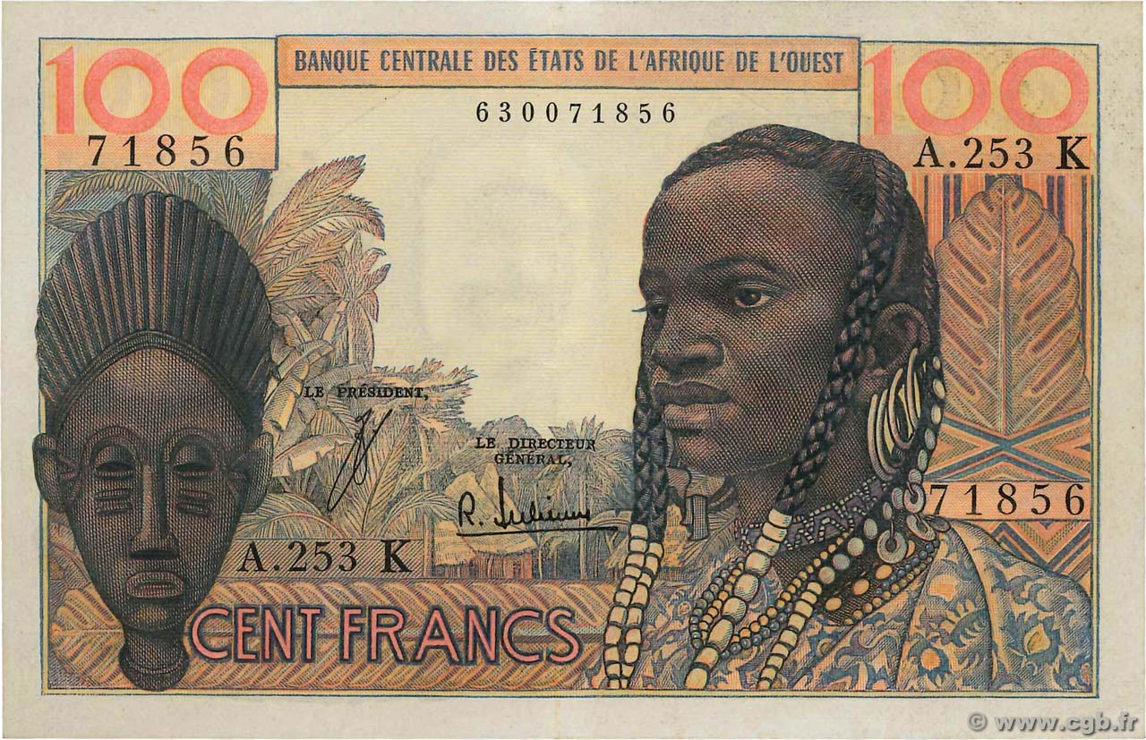 100 Francs ÉTATS DE L AFRIQUE DE L OUEST  1965 P.701Kf SUP+