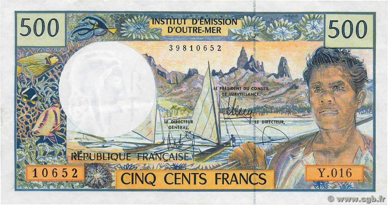 500 Francs Fauté POLYNÉSIE, TERRITOIRES D OUTRE MER  2004 P.01hvar. TTB