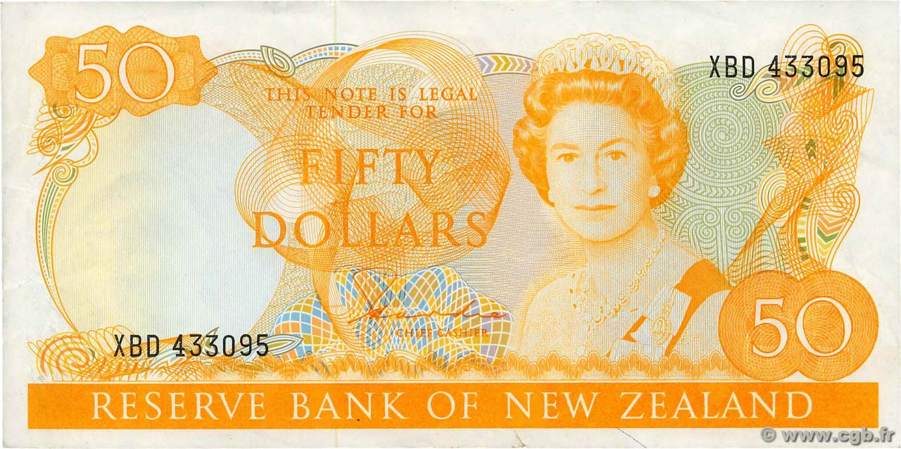 50 Dollars NUOVA ZELANDA
  1981 P.174a BB