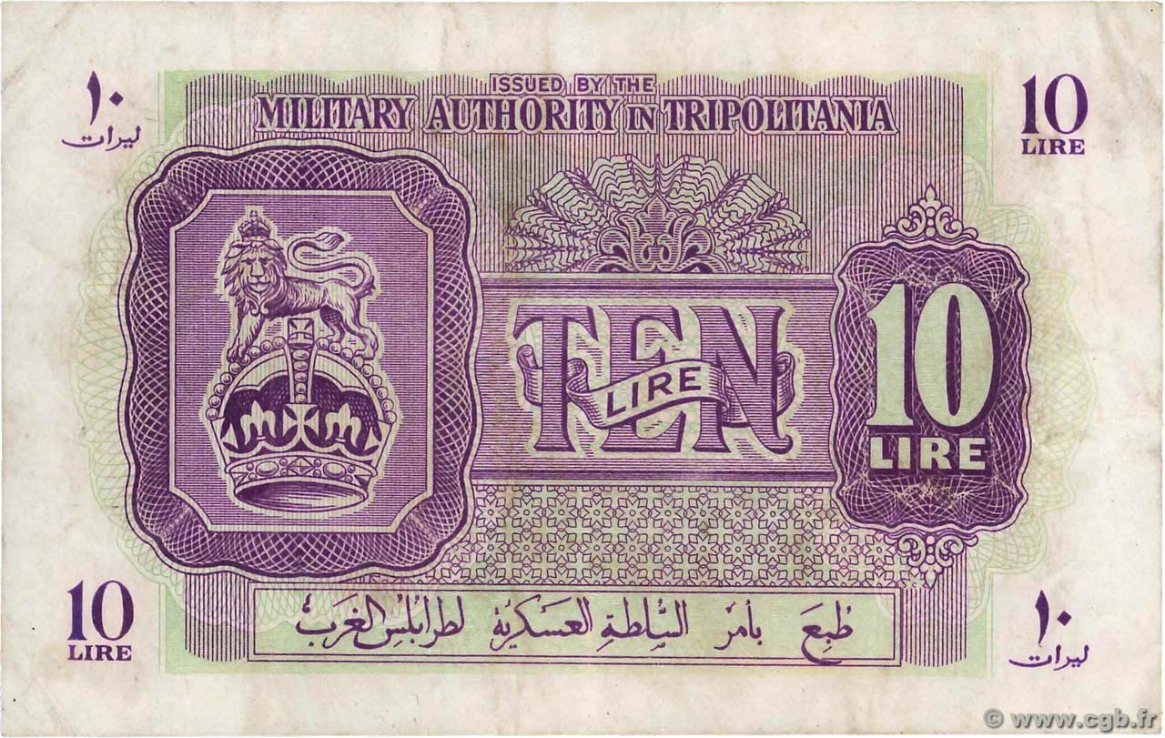 10 Lire LIBIA  1943 P.M4a BB