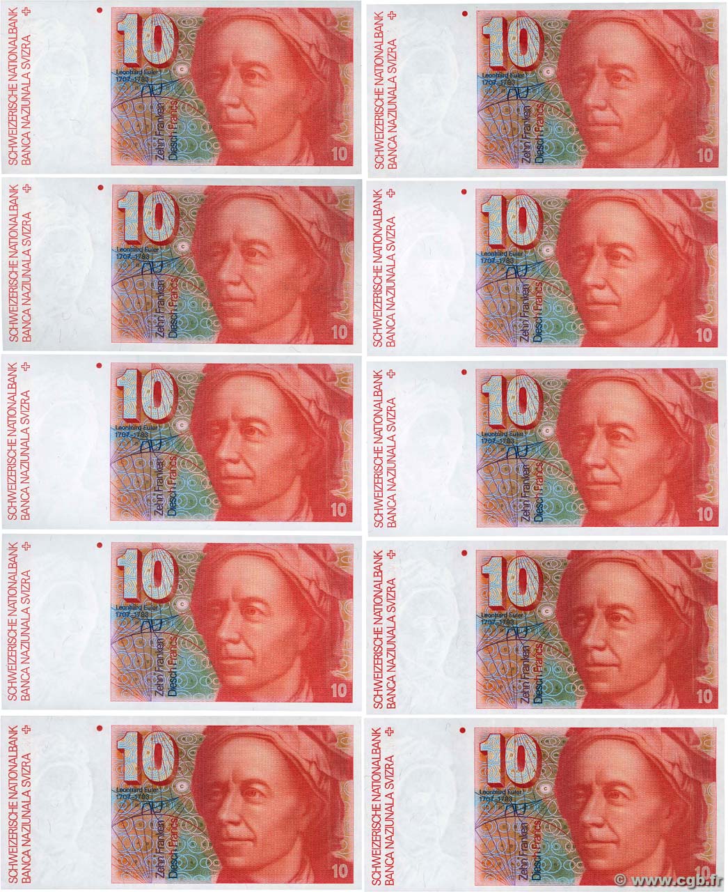 10 Francs SUISSE  1981 P.LOT ST