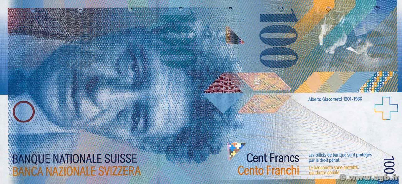100 Francs SWITZERLAND  2004 P.72g UNC