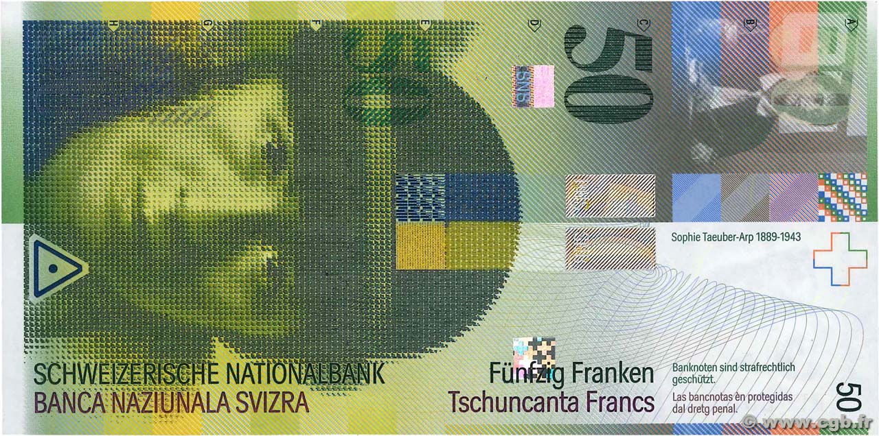 50 Francs SUISSE  1994 P.70a fST+