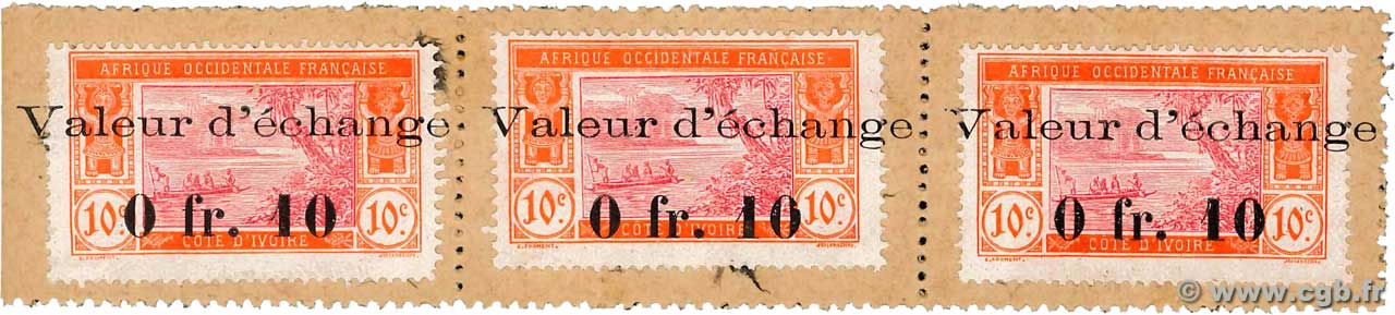 10 Centimes COTE D IVOIRE  1920 P.05 NEUF