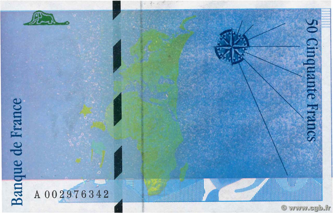 50 Francs SAINT-EXUPÉRY Fauté FRANKREICH  1992 F.72.01F ST