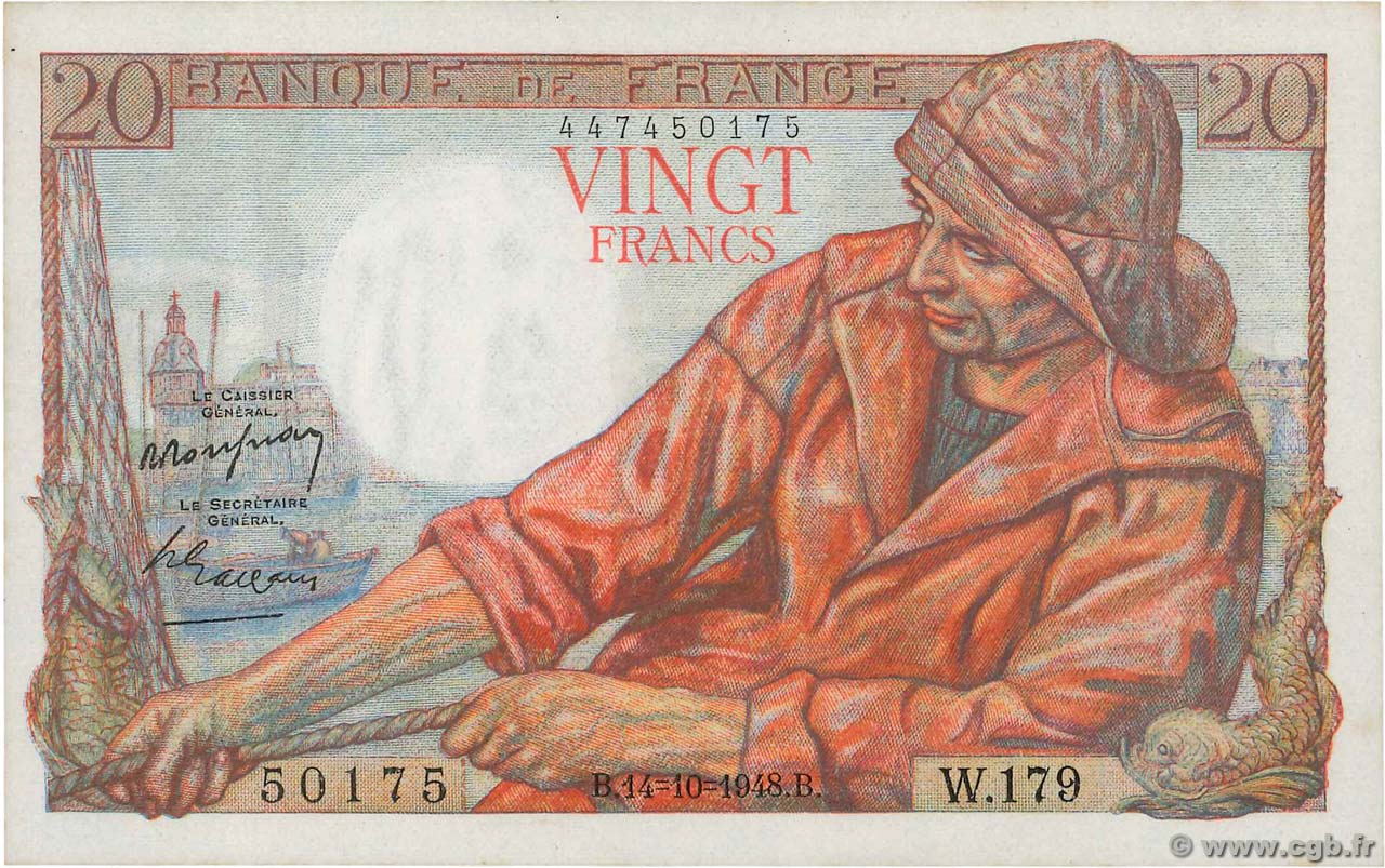 20 Francs PÊCHEUR FRANCE  1948 F.13.13 pr.NEUF