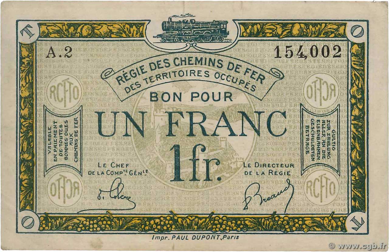 1 Franc FRANCE regionalismo y varios  1923 JP.135.05 MBC
