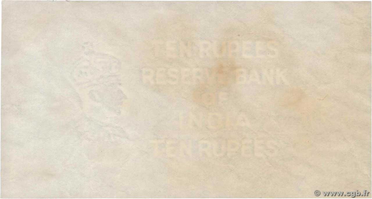 10 Rupees Épreuve INDIA  1937 P.019 VF