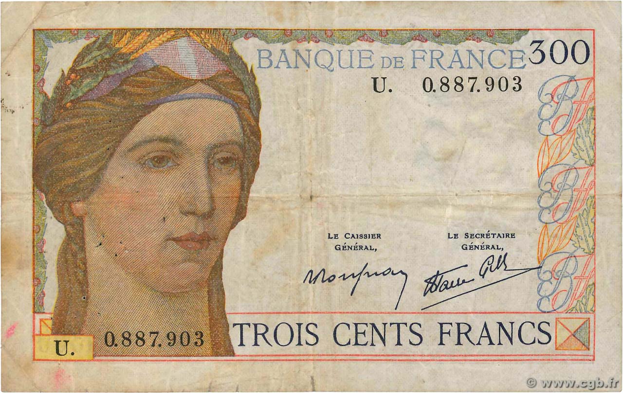 300 Francs FRANCIA  1939 F.29.03 q.MB