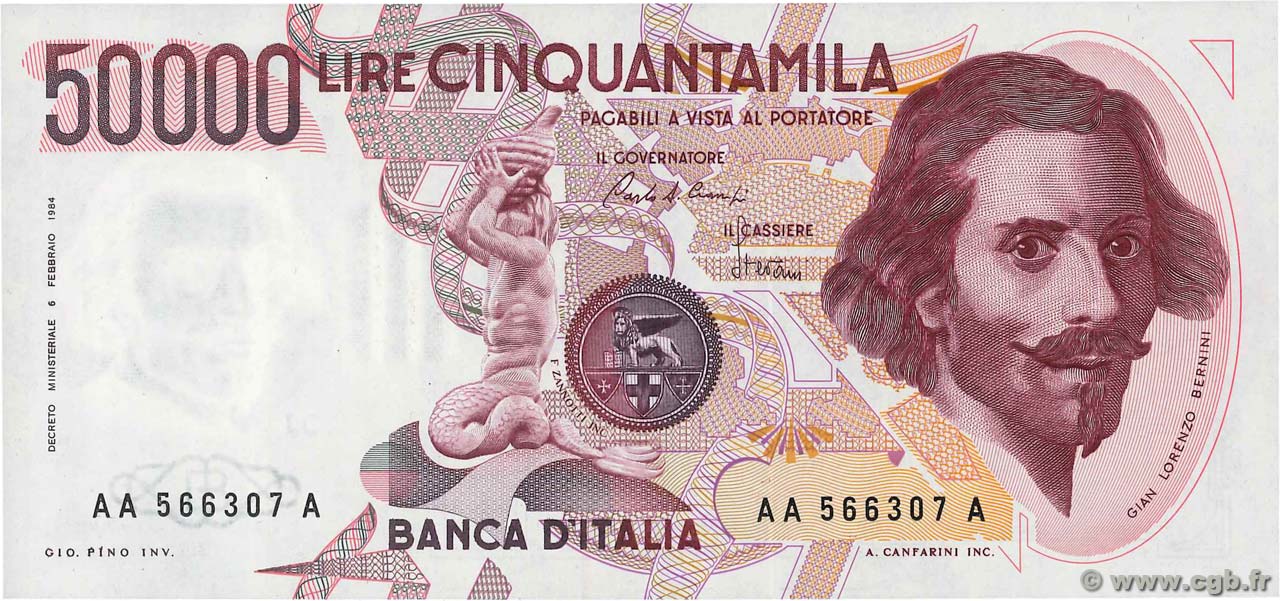 50000 Lire ITALIE  1984 P.113a NEUF