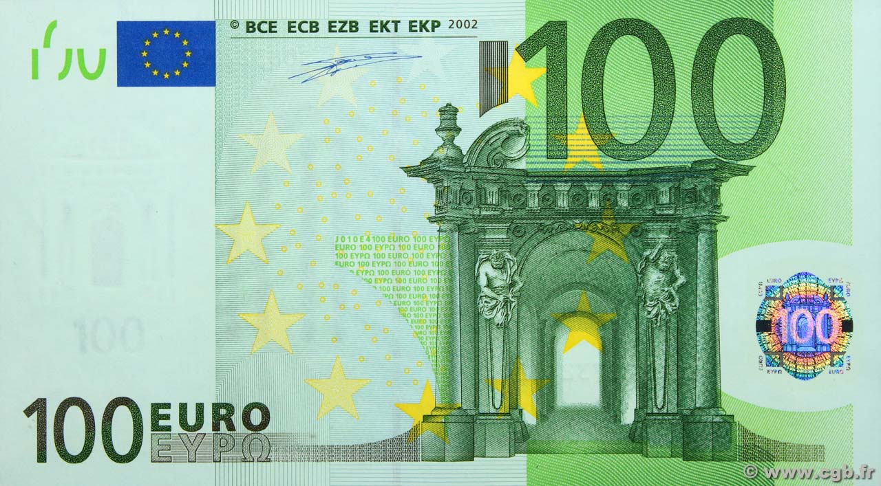 100 Euros EUROPE  2002 P.05s NEUF