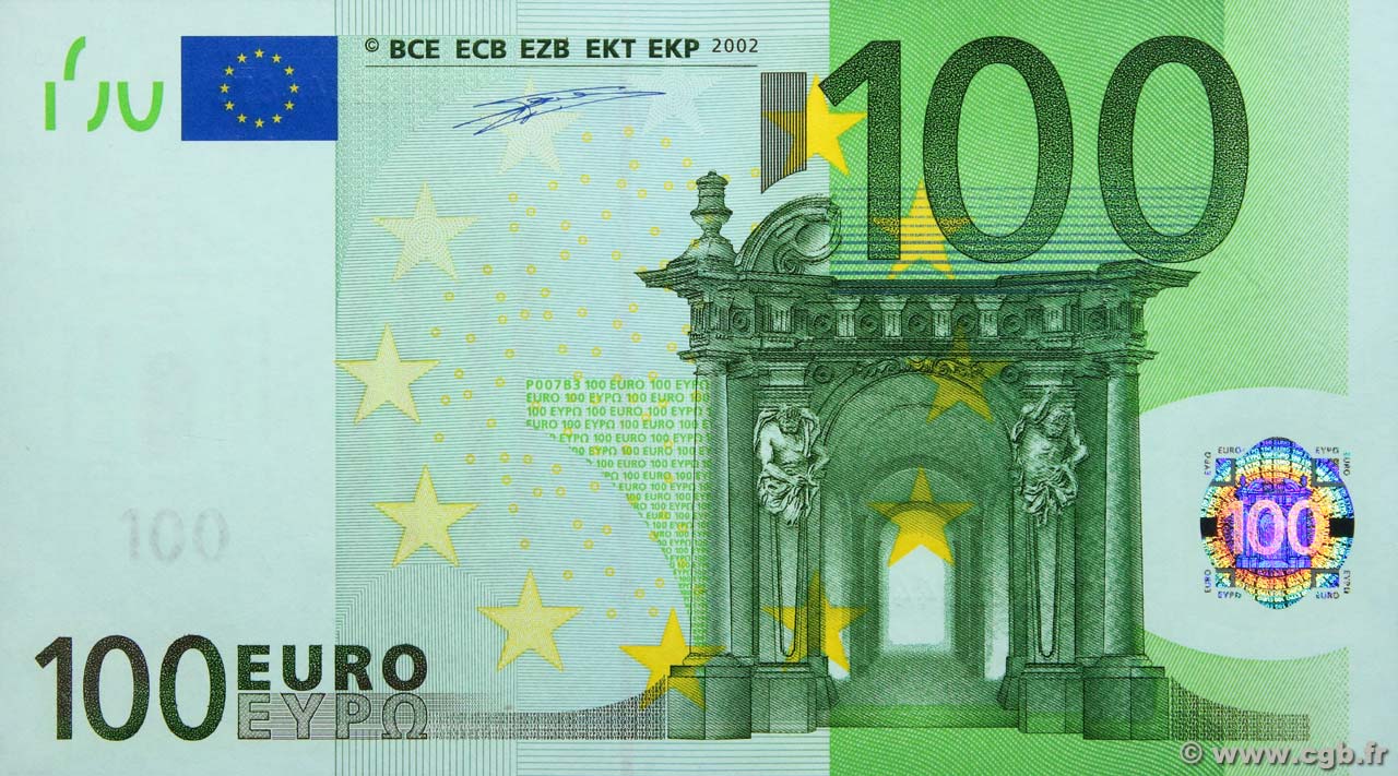 100 Euros EUROPA  2002 P.05x UNC-