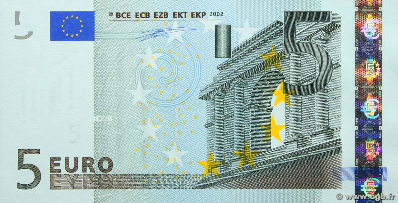 5 Euro EUROPA  2002 P.01u ST