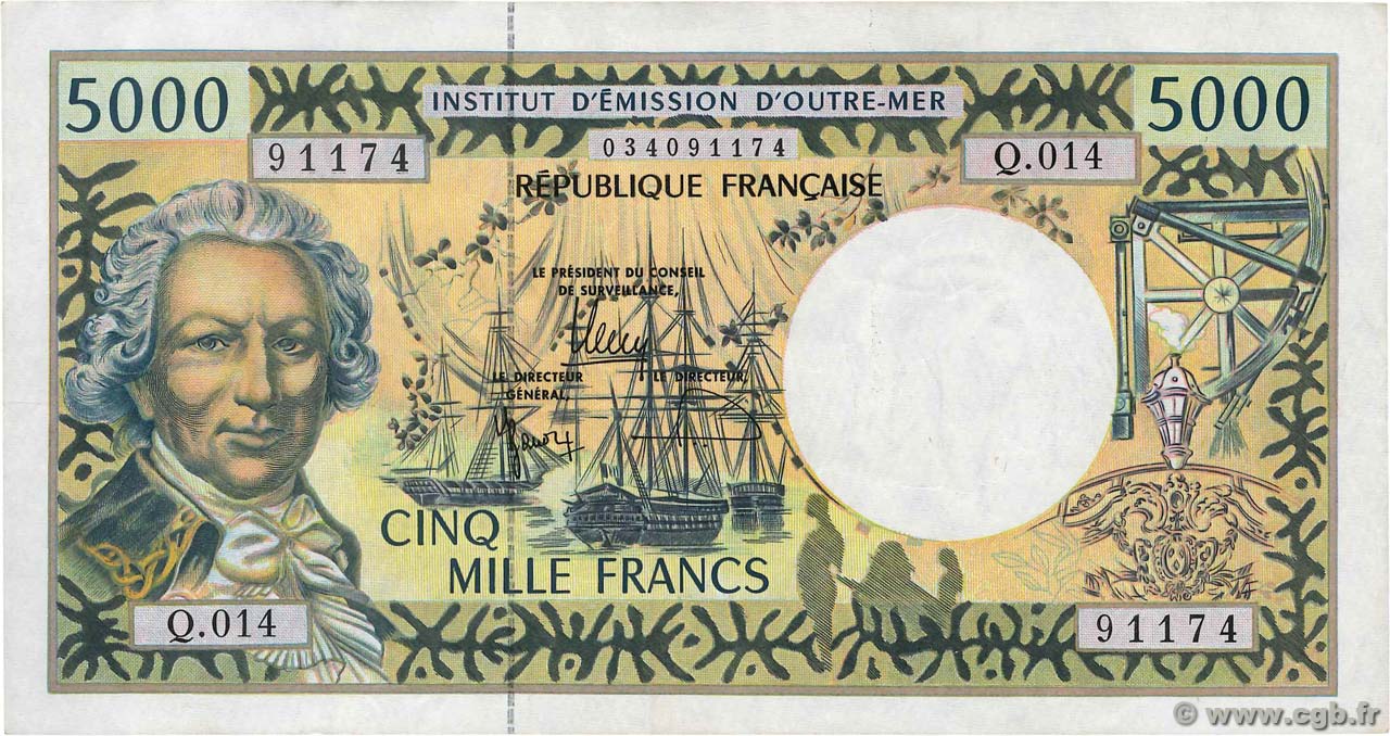 5000 Francs POLYNÉSIE, TERRITOIRES D OUTRE MER  1996 P.03i TTB