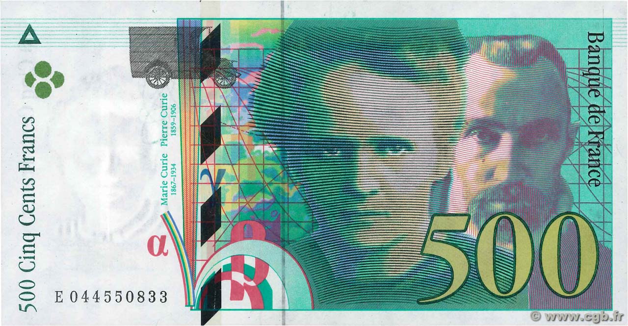 500 Francs PIERRE ET MARIE CURIE FRANCE  2000 F.76.05 NEUF