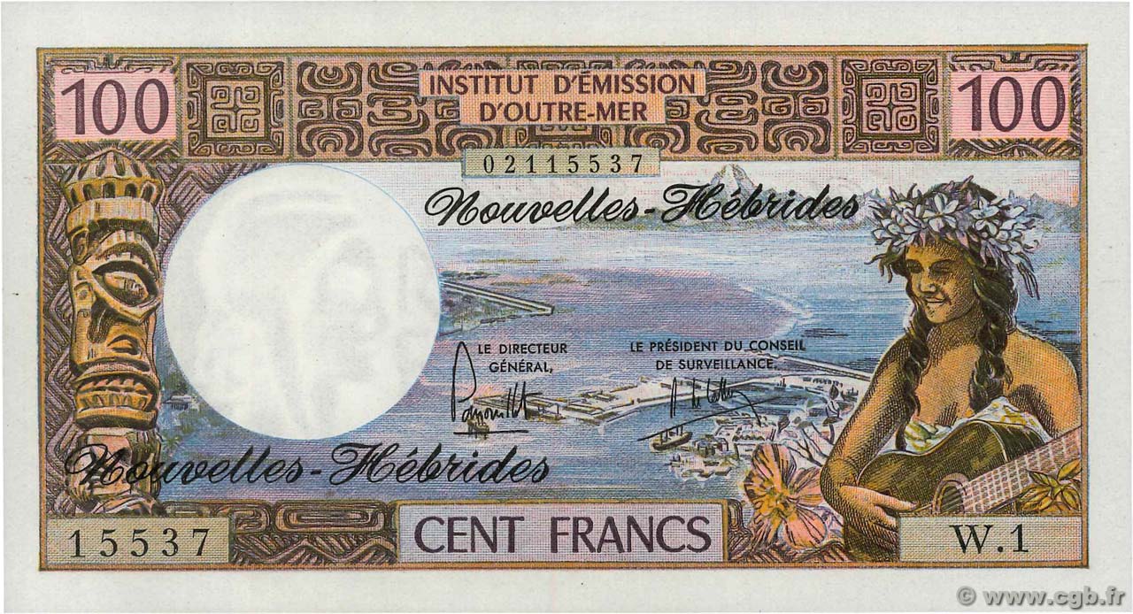 100 Francs NOUVELLES HÉBRIDES  1975 P.18c NEUF