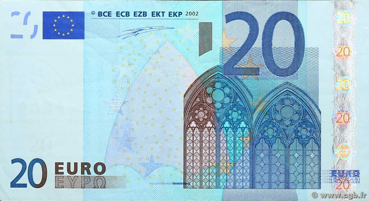 20 Euro EUROPE  2002 P.03t TTB