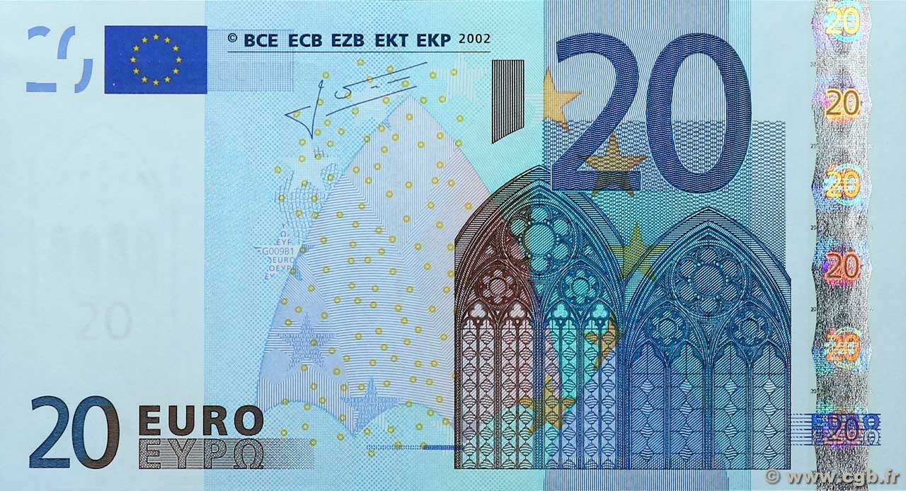 20 Euro EUROPE 2002 P.10g b94_7710 Billets