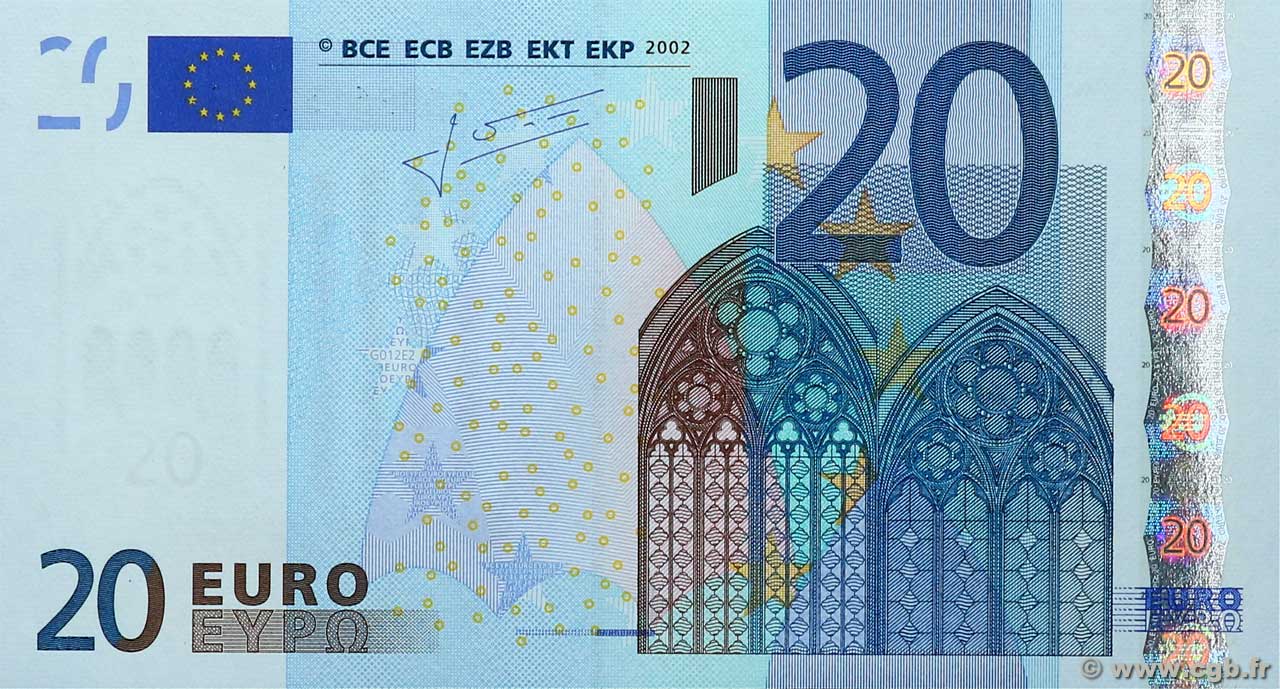 20 Euro EUROPA  2002 P.10e UNC