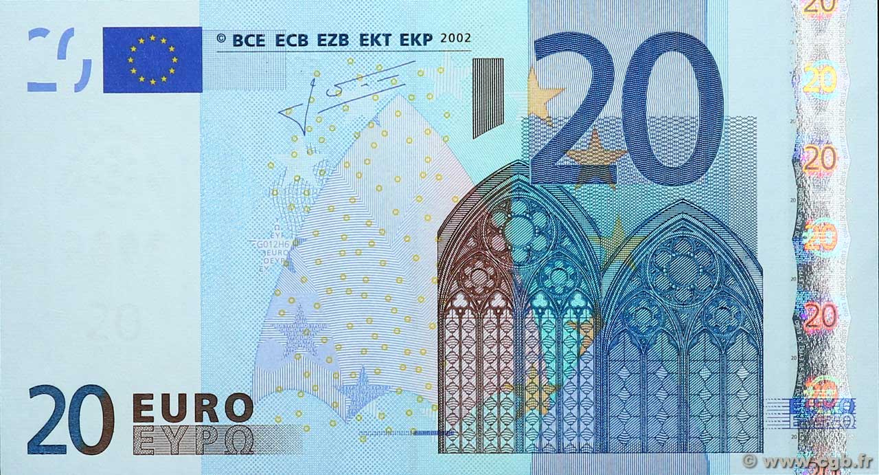 20 Euro EUROPA  2002 P.10e FDC