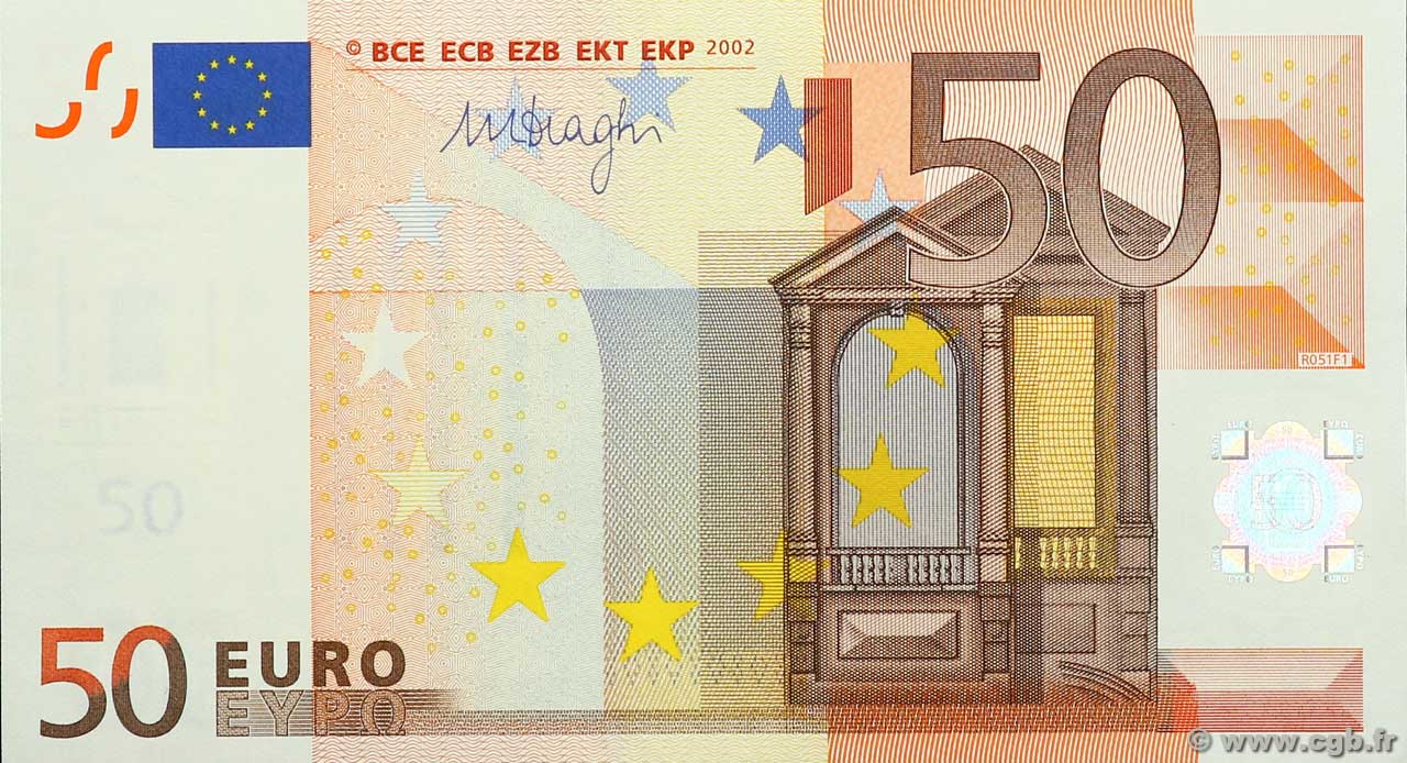 50 Euro EUROPA  2002 P.17h FDC