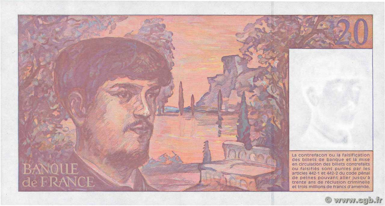 20 Francs DEBUSSY Modifié Consécutifs FRANCE 1997 F.66ter.02 b85_3724