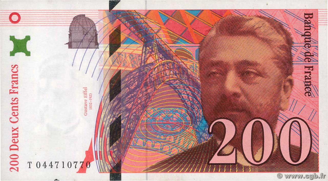 200 Francs EIFFEL FRANCIA  1997 F.75.04a EBC