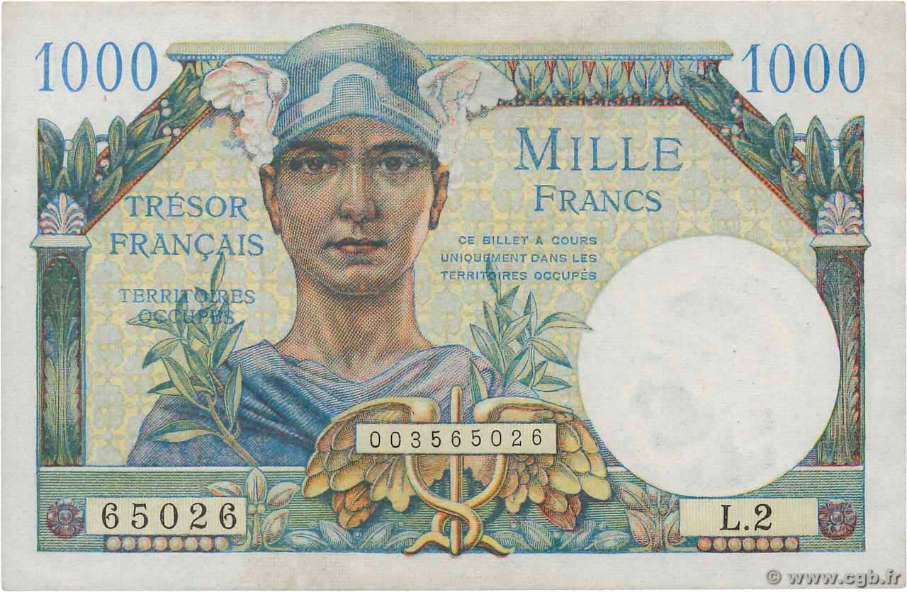 1000 Francs TRÉSOR FRANÇAIS FRANCE  1947 VF.33.02 SUP