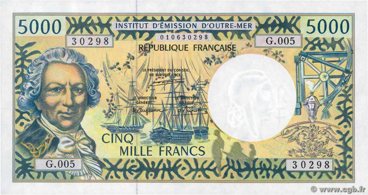 5000 Francs  FRENCH PACIFIC TERRITORIES  1995 P.03a SC+