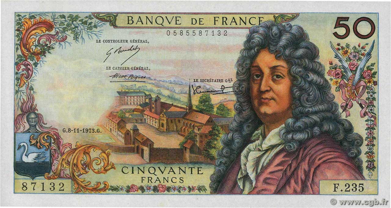 50 Francs RACINE FRANCE  1973 F.64.25 pr.NEUF