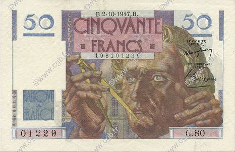 50 Francs LE VERRIER FRANKREICH  1947 F.20.09 fST