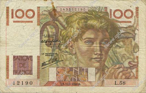 100 Francs JEUNE PAYSAN FRANCIA  1946 F.28.05 MB