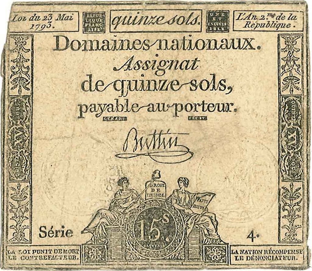 15 Sols FRANCE  1793 Ass.41a TB