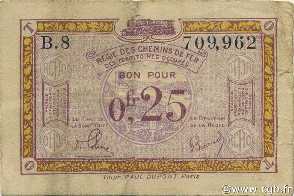 25 Centimes FRANCE Regionalismus und verschiedenen  1923 JP.135.03 S