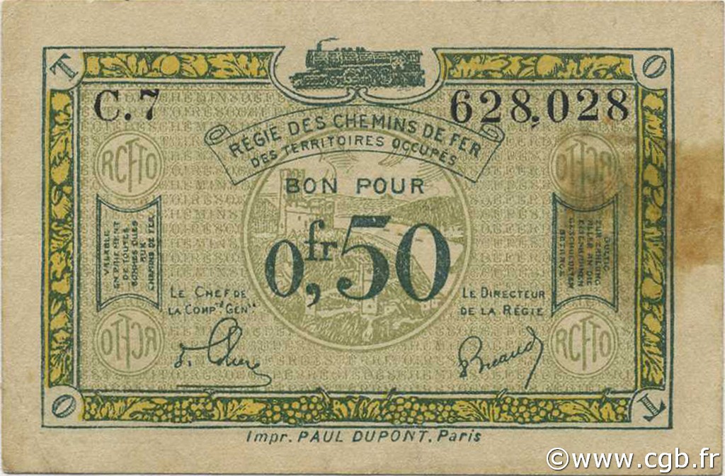 50 Centimes FRANCE regionalismo y varios  1923 JP.135.04 MBC