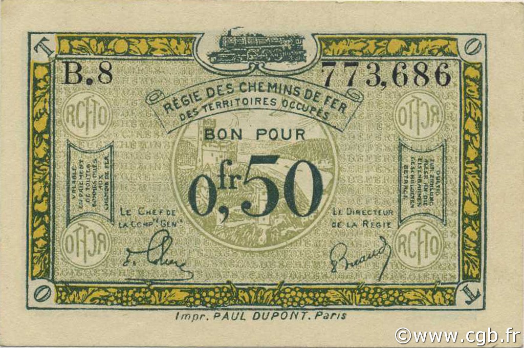 50 Centimes FRANCE regionalism and miscellaneous  1923 JP.135.04 AU