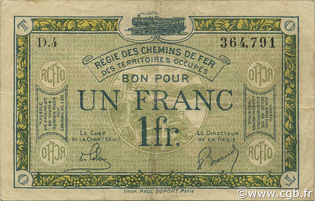 1 Franc FRANCE regionalism and miscellaneous  1923 JP.135.05 VF