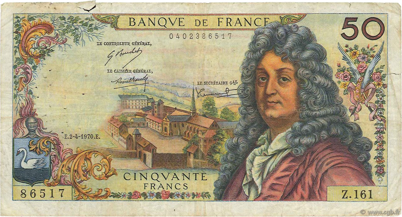 50 Francs RACINE FRANCIA  1970 F.64.16 B