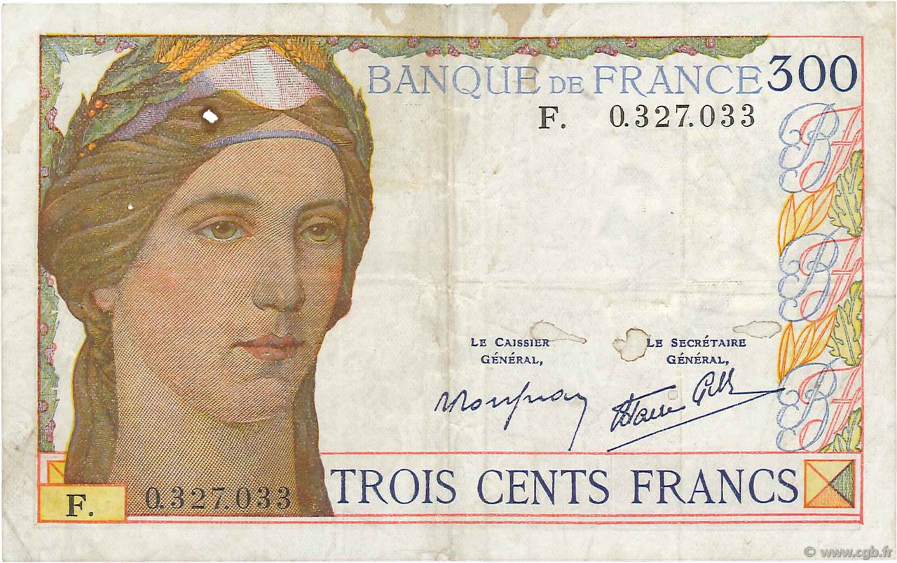 300 Francs FRANCIA  1938 F.29.01 BC+