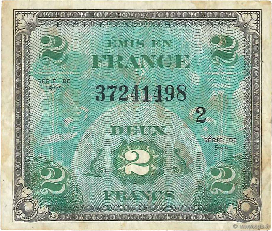 2 Francs DRAPEAU FRANCIA  1944 VF.16.02 BC