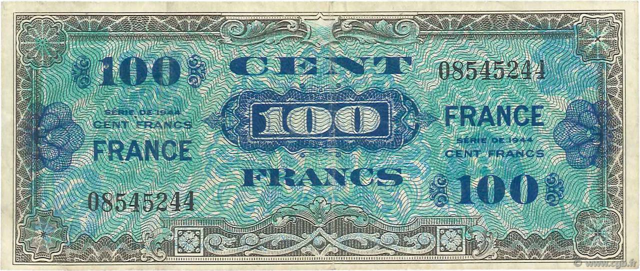 100 Francs FRANCE FRANCIA  1945 VF.25.01 MBC