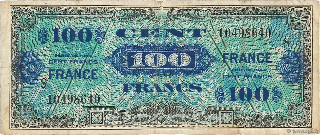 100 Francs FRANCE FRANCIA  1945 VF.25.08 MB