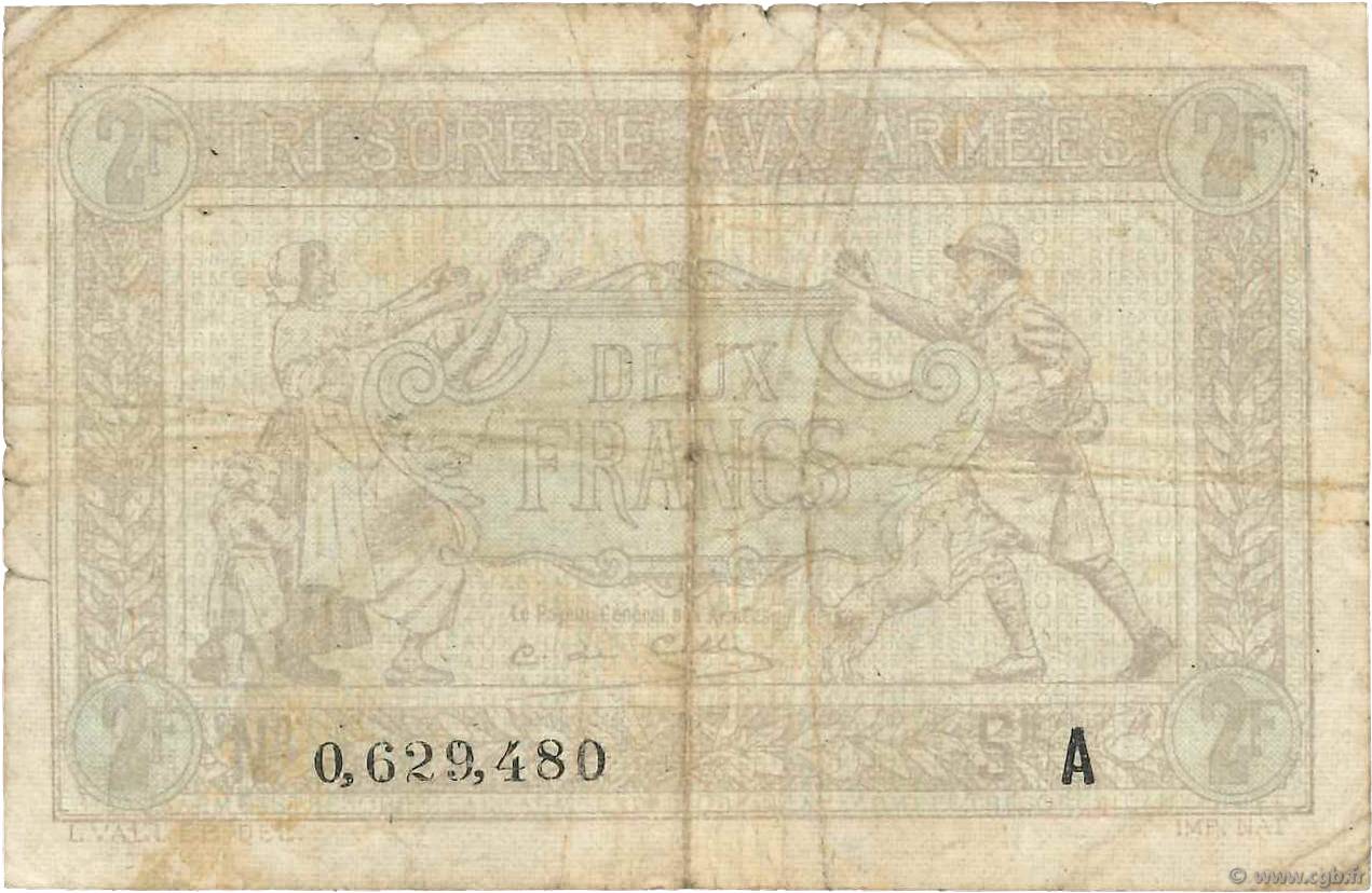 2 Francs TRÉSORERIE AUX ARMÉES FRANCE  1917 VF.05.01 TB
