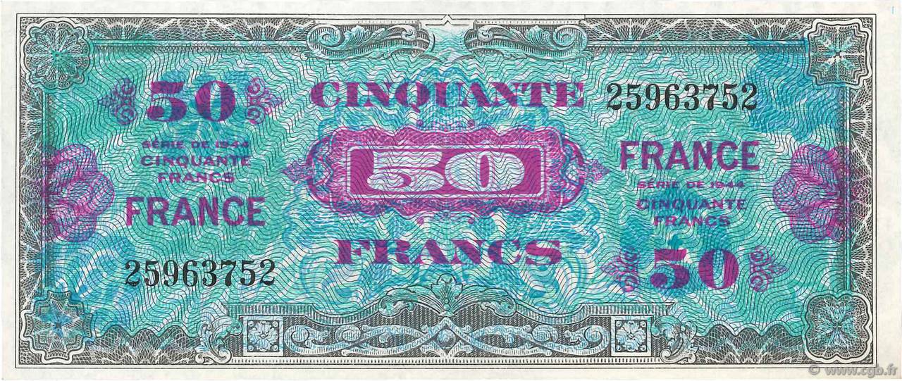 50 Francs FRANCE FRANCE  1945 VF.24.01 XF+