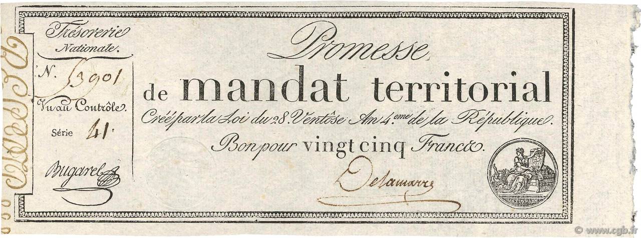 25 Francs avec série FRANKREICH  1796 Ass.59b fST