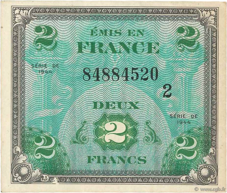 2 Francs DRAPEAU FRANKREICH  1944 VF.16.02 SS