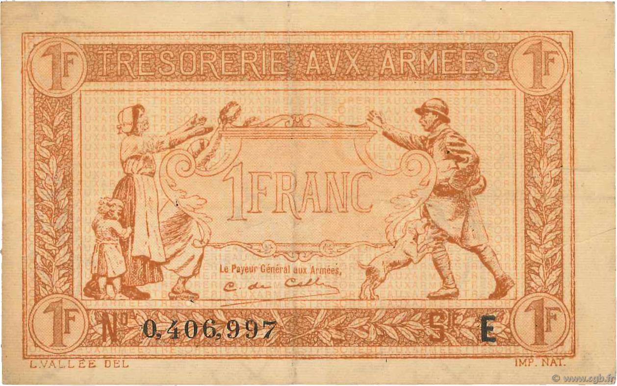 1 Franc TRÉSORERIE AUX ARMÉES 1917 FRANKREICH  1917 VF.03.05 SS